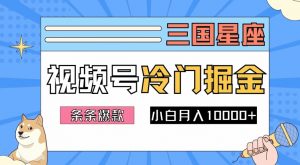 2024视频号三国冷门赛道掘金,条条视频爆款,操作简单轻松上手,新手小白也能月入1w|淘骐网赚资源库