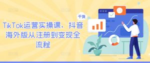 TikTok运营实操课,抖音海外版从注册到变现全流程|淘骐网赚资源库