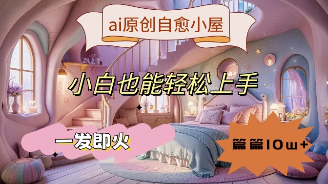 ai原创治愈小屋,小白也能轻松上手,一发即火,篇篇10w+【揭秘】|淘骐网赚资源库