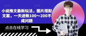 小说推文最新玩法，图片搭配文案，一天进账100～200不成问题|淘骐网赚资源库