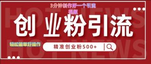 快手被动引流创业粉500+的玩法,3分钟制作好一个引流视频,轻松简单好操作【揭秘】|淘骐网赚资源库