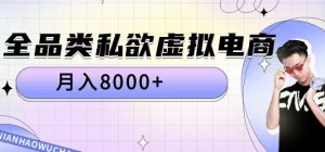 全品类私欲虚拟电商，月入8000+【揭秘】|淘骐网赚资源库