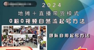 2024地摊+直播带货模式自然流起号稳号全流程,0粉0视频自然流起号方法|淘骐网赚资源库
