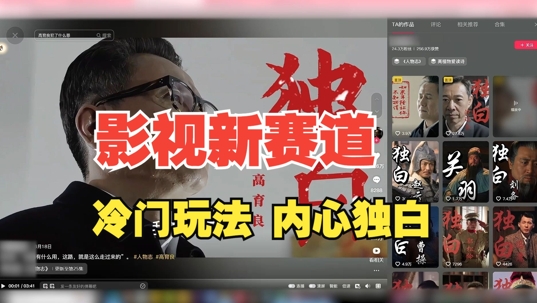 最新影视解说玩法,人物独白,30天涨粉24万+,全流程拆解【揭秘】|淘骐网赚资源库