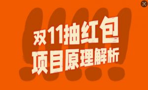 双11抽红包视频裂变项目【完整制作攻略】_长期的暴利打法|淘骐网赚资源库