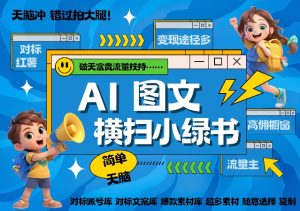 AI搞定小绿书长尾管道收益,简单复制黏贴图文赛道,爆款选题,秒生3000+图文|淘骐网赚资源库