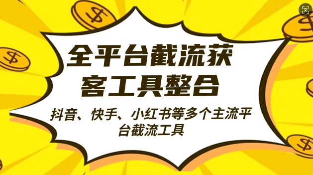 全平台截流获客工县整合全自动引流,日引2000+精准客户【揭秘】|淘骐网赚资源库