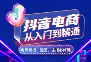 抖音电商从入门到精通,从账号、流量、人货场、主播、店铺五个方面,全面解析抖音电商核心逻辑|淘骐网赚资源库