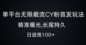 单平台无限截流创业粉首发玩法,精准曝光,长尾持久,日引流100+【揭秘】|淘骐网赚资源库