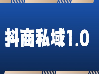 抖商服务私域1.0,抖音引流获客详细教学|淘骐网赚资源库