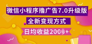 小程序挂JI最新7.0玩法,全新升级玩法,日均多张,小白可做【揭秘】-第一资源库