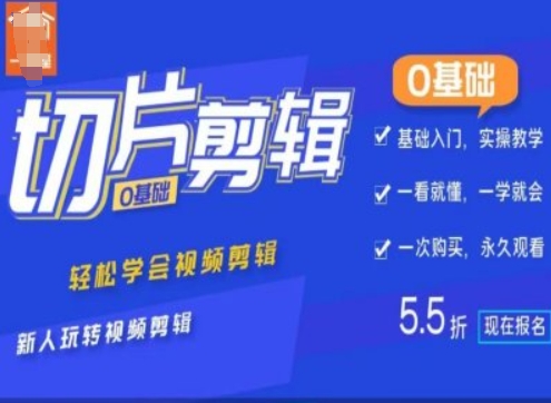 0基础IP切片剪辑，轻松学会视频剪辑，新人玩转视频剪辑|淘骐网赚资源库