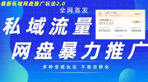 最新暴力私域网盘拉新玩法2.0,多种变现模式,并打造私域回流,轻松日入500+【揭秘】|淘骐网赚资源库