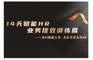 14天ChatGPT赋能HR业务提效训练营，从小白到应用高手|淘骐网赚资源库