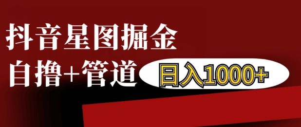 抖音星图掘金自撸，可以管道也可以自营，日入1k【揭秘】|淘骐网赚资源库