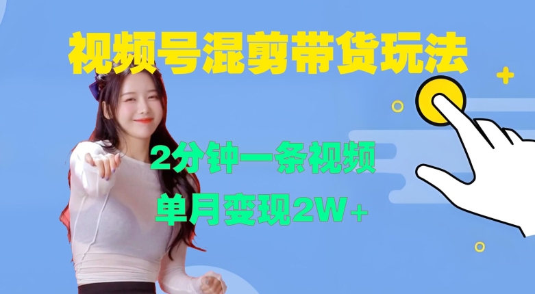 视频号混剪玩法,2分钟一条视频,单月变现2W+【揭秘】|淘骐网赚资源库