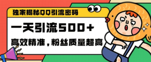 独家解密QQ里的引流密码，高效精准，实测单日加100+创业粉【揭秘】|淘骐网赚资源库