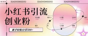 小红书私域引流无脑操作法：AI生成内容，粉丝自动转化，新手轻松日引500+创业粉|淘骐网赚资源库