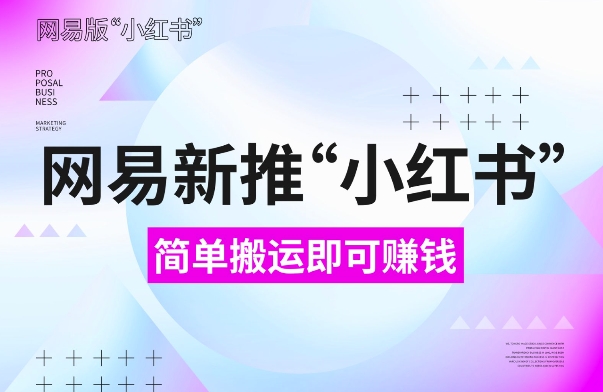 网易官方新推“小红书”,搬运即有收益,新手小白千万别错过(附详细教程)【揭秘】|淘骐网赚资源库