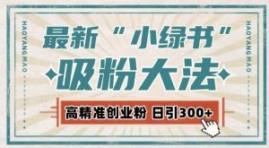 最新自动化“吸粉术”,小绿书激活私域流量,每日轻松吸引300+高质精准粉!|淘骐网赚资源库