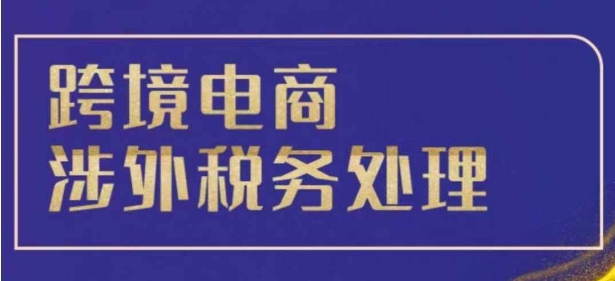 跨境税务宝典教程:跨境电商全球税务处理策略|淘骐网赚资源库