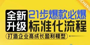 21步爆款必爆标准化流程,全新升级,打造企业高成长盈利模型|淘骐网赚资源库