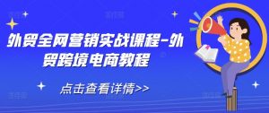 外贸全网营销实战课程-外贸跨境电商教程|淘骐网赚资源库