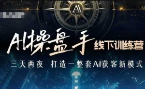 AI操盘手线下训练营,打造AI获客新模式,跟上ai时代,新商业|淘骐网赚资源库