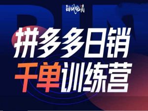 拼多多日销千单训练营第32期，2025开年变化和最新玩法|淘骐网赚资源库
