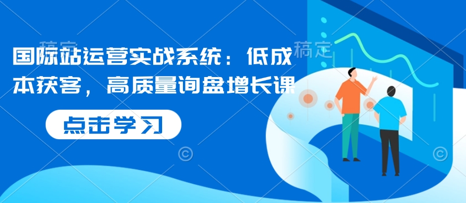 国际站运营实战系统:低成本获客,高质量询盘增长课|淘骐网赚资源库