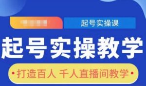 起号实操教学,打造百人千人直播间教学|淘骐网赚资源库
