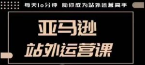 聪明的跨境人都在学的亚马逊站外运营课，每天10分钟，手把手教你成为站外运营高手|淘骐网赚资源库