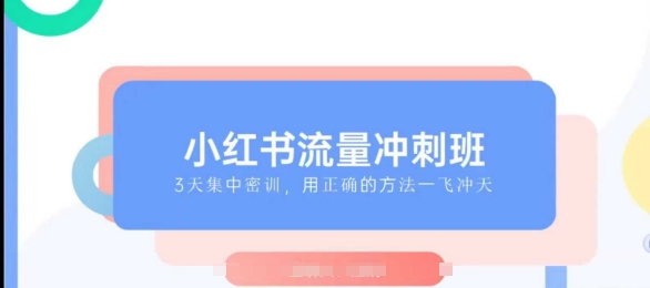 小红书流量冲刺班2025,最懂小红书的女人,快速教你2025年入局小红书|淘骐网赚资源库