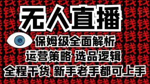 2025无人直播这么做就对了，保姆级全面解析，全程干货，新手老手都可上手|淘骐网赚资源库