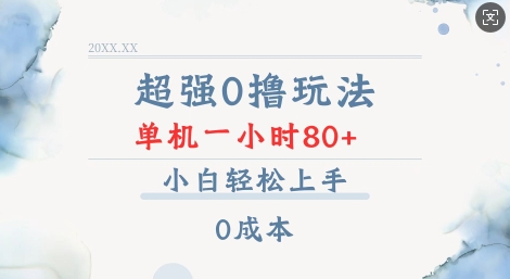 超强0撸玩法 录录数据 单机 一小时轻松80+ 小白轻松上手 简单0成本【仅揭秘】|淘骐网赚资源库