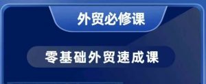 零基础外贸必修课,开发客户商务谈单实战,40节课手把手教|淘骐网赚资源库