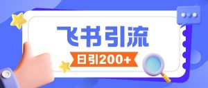 飞书引流创业粉玩法，无限私信不违规|第一资源库