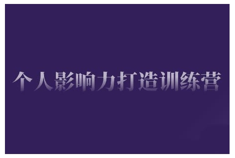 个人影响力打造训练营，掌握公域引流、私域运营、产品定位等核心技能，实现从0到1的个人IP蜕变|淘骐网赚资源库