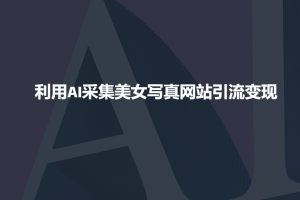 利用AI采集美女写真网站引流变现，引流嘎嘎的-第一资源库