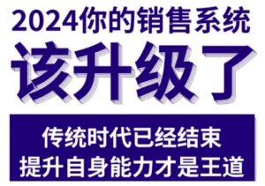 2024能落地的销售实战课,你的销售系统该升级了(更新2月)|淘骐网赚资源库