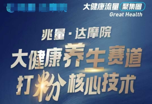 大健康打粉引流,大健康养生赛道暴利打粉新玩法|淘骐网赚资源库