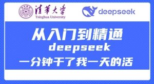 清华大学讲DeepSeek最全教程，从入门到精通，deepseek一分钟干了我一天的活|淘骐网赚资源库