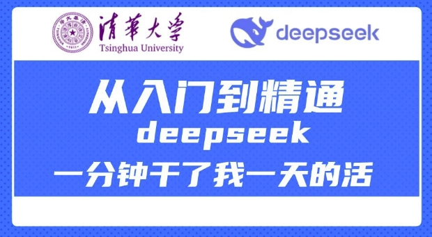 清华大学讲DeepSeek最全教程，从入门到精通，deepseek一分钟干了我一天的活|淘骐网赚资源库