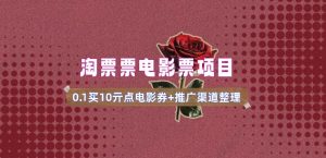 电影票无门槛券推广_0.1亓买10亓无门槛+渠道入口(v1.0版教程)|淘骐网赚资源库