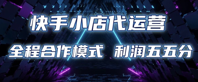 快手小店代运营 限时托管计划 合作模式 利润五五分成【揭秘】|淘骐网赚资源库
