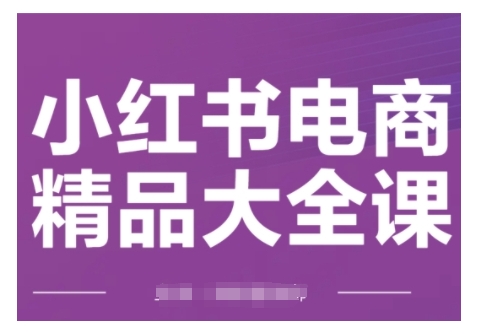 小红书电商精品大全课,快速掌握小红书运营技巧,实现精准引流与爆单目标,轻松玩转小红书电商|淘骐网赚资源库