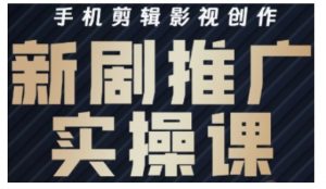 影视短剧号运营与剪辑实战全攻略,手机剪辑影视创作,新剧推广实操课|淘骐网赚资源库
