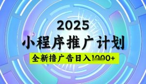 2025微信小程序推广计划，撸广告玩法，日均5张，稳定简单【揭秘】|淘骐网赚资源库