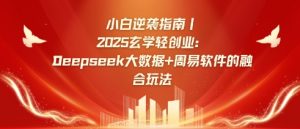 小白逆袭指南，2025玄学轻创业：Deepseek大数据+周易算法的融合玩法|淘骐网赚资源库