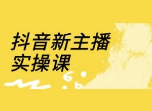 抖音新主播实操课,直播间流量运营线上实操课(18节)|淘骐网赚资源库